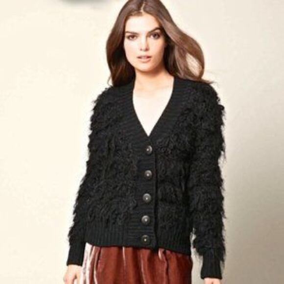 Anthropologie Leifsdottir Black Wool Alpaca Mohair Blend Knit Sweater Size XS - Picture 3 of 13